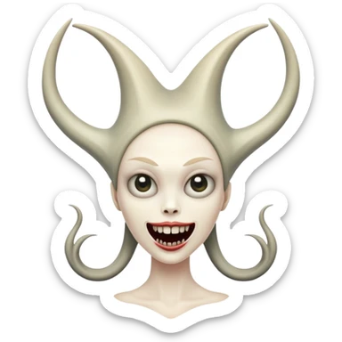 Siren Head emoji with a spooky expression sticker