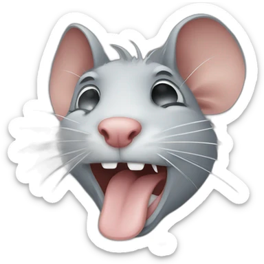 rat crying sticker