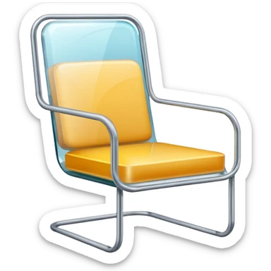 danish design glass chair sticker