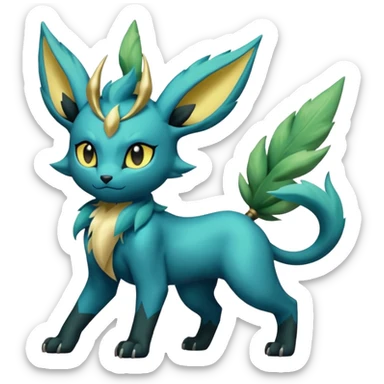 Luxray-Absol-Leafeon-Dewott-fusion sticker