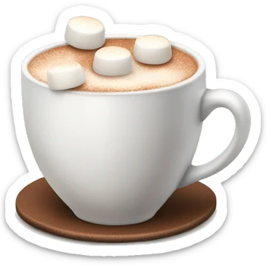 Cup of hot coco with marshmallows  sticker