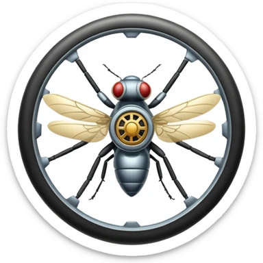 Fly on wheel sticker