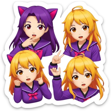 Make stikers about kisara in anime engage kiss sticker