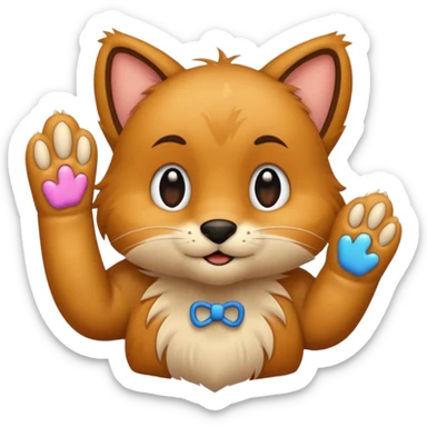 ⁠A twitching paw tapping or drumming against the screen. sticker