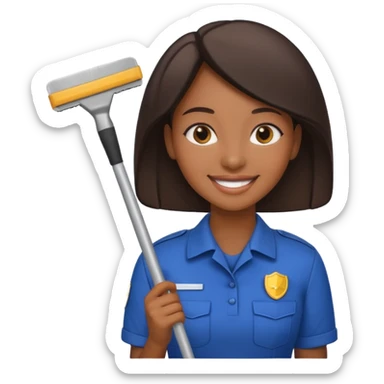 Window Cleaner  black woman  sticker