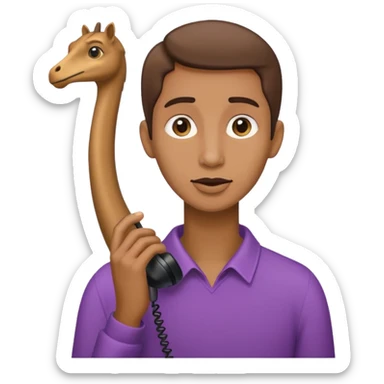 Super very Long long neck queer on phone  sticker