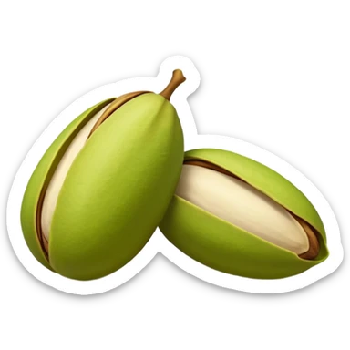 raw pistachio with shell, natural and organic sticker