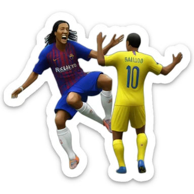 Ronaldinho celebration against zidane sticker