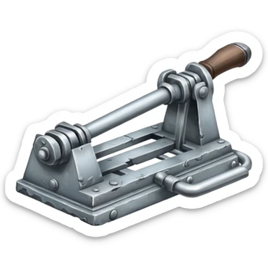 silver colored trap-irons; falltrap sticker