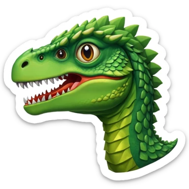 Velociraptor with a big lump on its head sticker