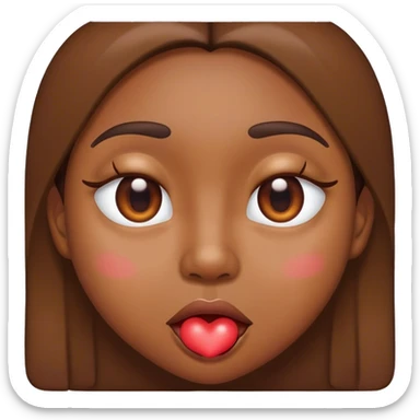 Heart eye fact with drooling sticker