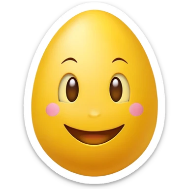 Create an emoji looking Easter egg sticker