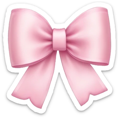 light pink ribbon bow sticker