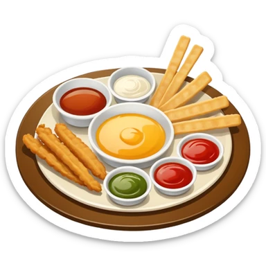 bar food appetizer plate sticker