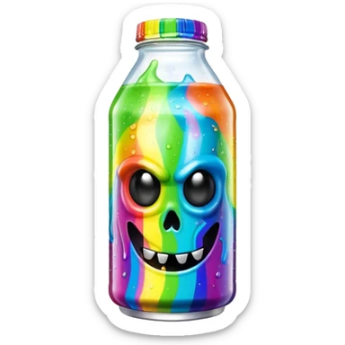 Rainbow Monster energy drink sticker