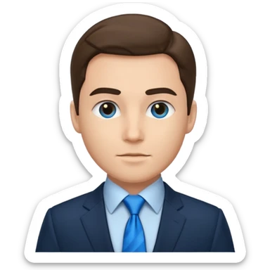 guy with suit and blue tie sticker