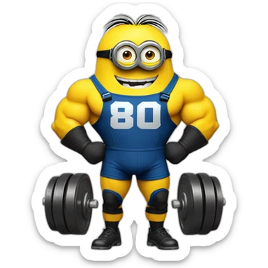 minion bodybuilder jock with the inscription "СВО" sticker
