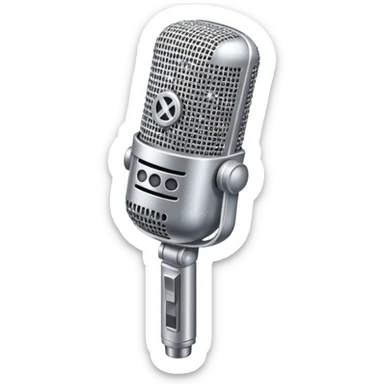 A microphone with gitter sticker