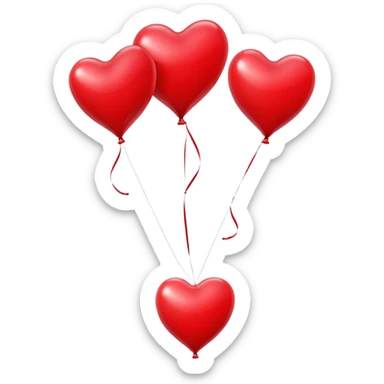 Balloons with a heart sticker