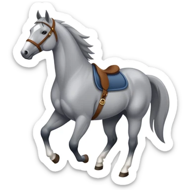 A gray quarter horse sticker
