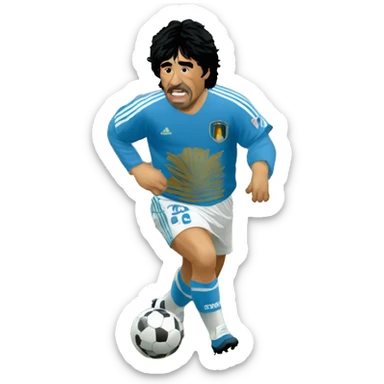 Maradona buvant une bierre sticker