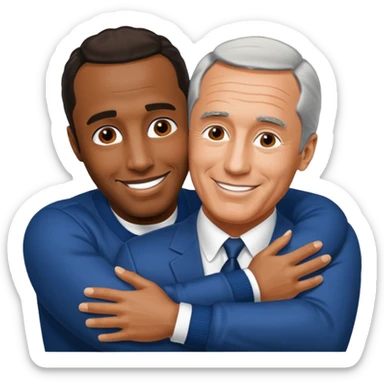 P diddy hugging jeffrey epstein sticker