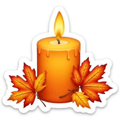 Cozy Candle autumn sticker