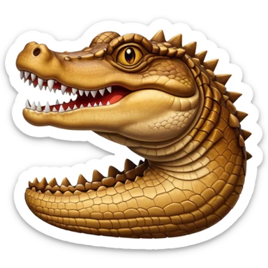 Cocodrilo café viendo hacia enfrente sticker