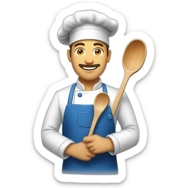 Cuisinier qui lève les main sticker