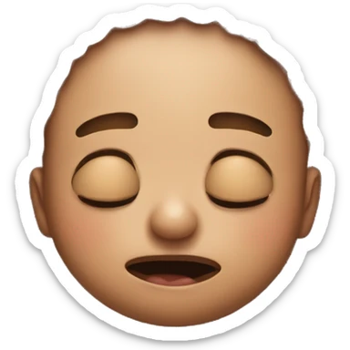 Sleeping with drool sticker