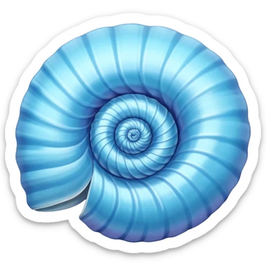 light blue spiral seashell sticker