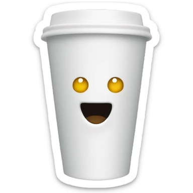 2 White To Go Cups that bump sticker