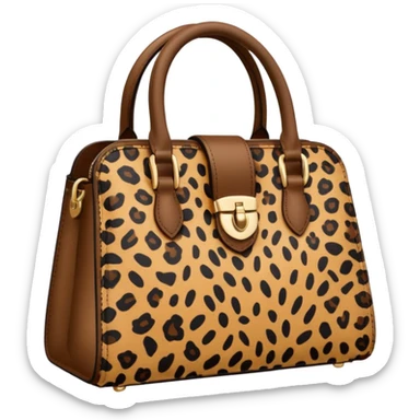 leopard print bag sticker