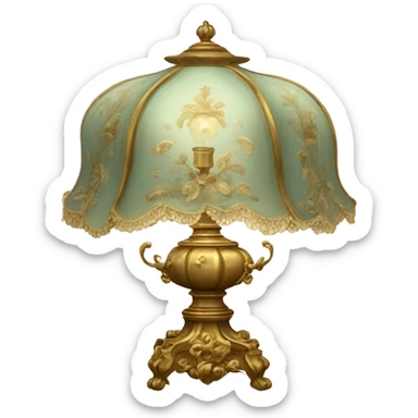 Vintage rococo lamp sticker