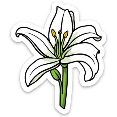 lily flower sticker