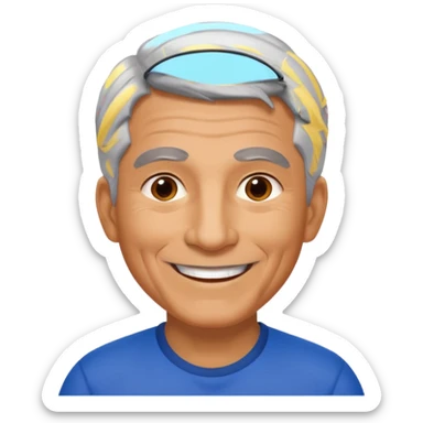 émoji d'un coach agé sportif sticker