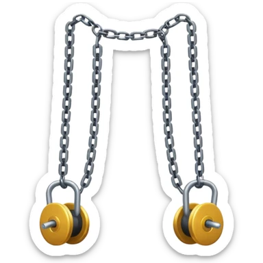 a throwing weapon made of weights on the ends of interconnected cords sticker