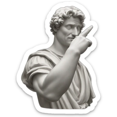 italian statue doing pinched fingers sticker