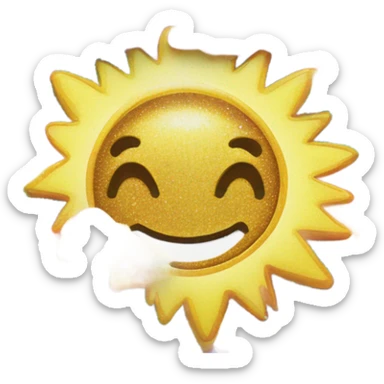 Lisa frank glitter rainbow and sun  sticker