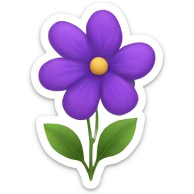 Purple flower sticker