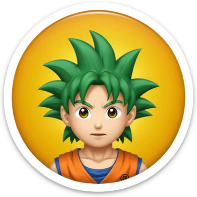 Brinco  potara do goku em for.a de emoji para vopiar sticker