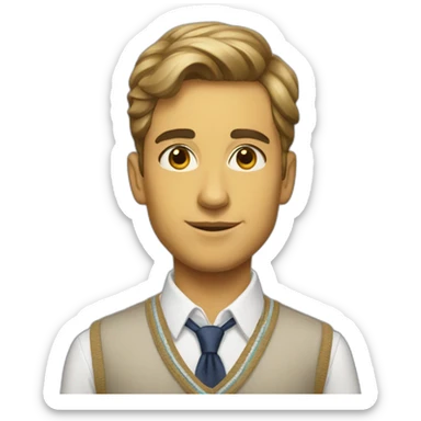 Hyperrealist Preppy spanish sticker