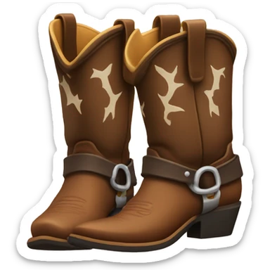cowboy boots with spurs sticker