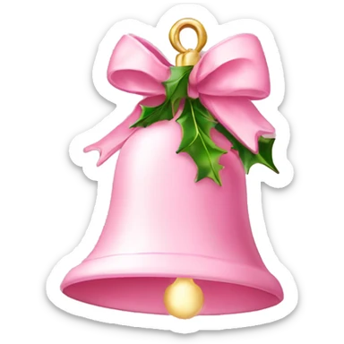 Light pink Christmas bells sticker