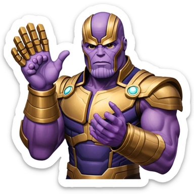 Thanos with gauntlet infinity sticker