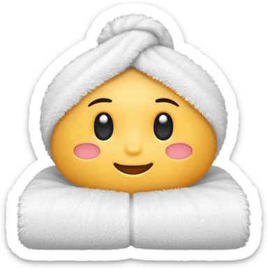 white Towel  sticker