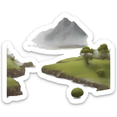 Landscape painting  sticker