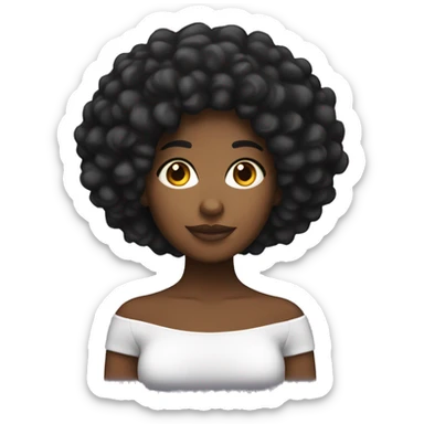 Chica negra de pelo afro sticker