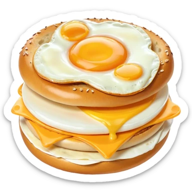 bagel egg and cheese sandwich sticker