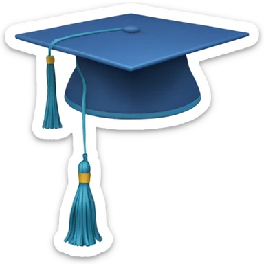 Education hat 3d sticker